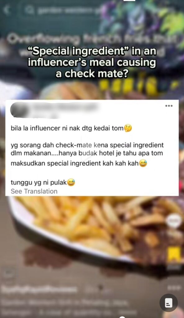 Berang Dapat Review 'Jujur', Owner Restoran Bangga Dedah Ludah Makanan Influencer Di FB