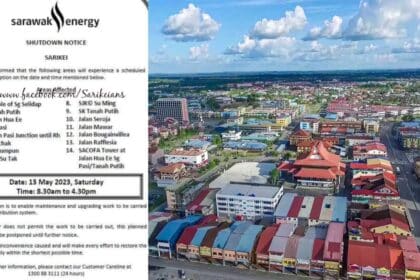 Beberapa Kawasan Di Sarikei Bakal Mengalami Gangguan Bekalan Elektrik Sehingga Petang Ini