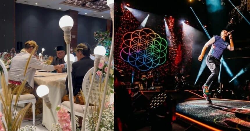 Unik Dan Sekali Seumur Hidup, Tiket Coldplay Jadi Salah Satu Mas Kahwin Pasangan Ini