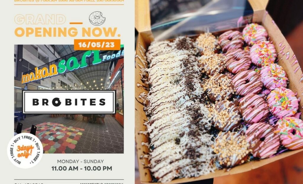 Kepada Pencinta Donut, Brobites Kini Buka Cawangan Baru Di Aiman Mall