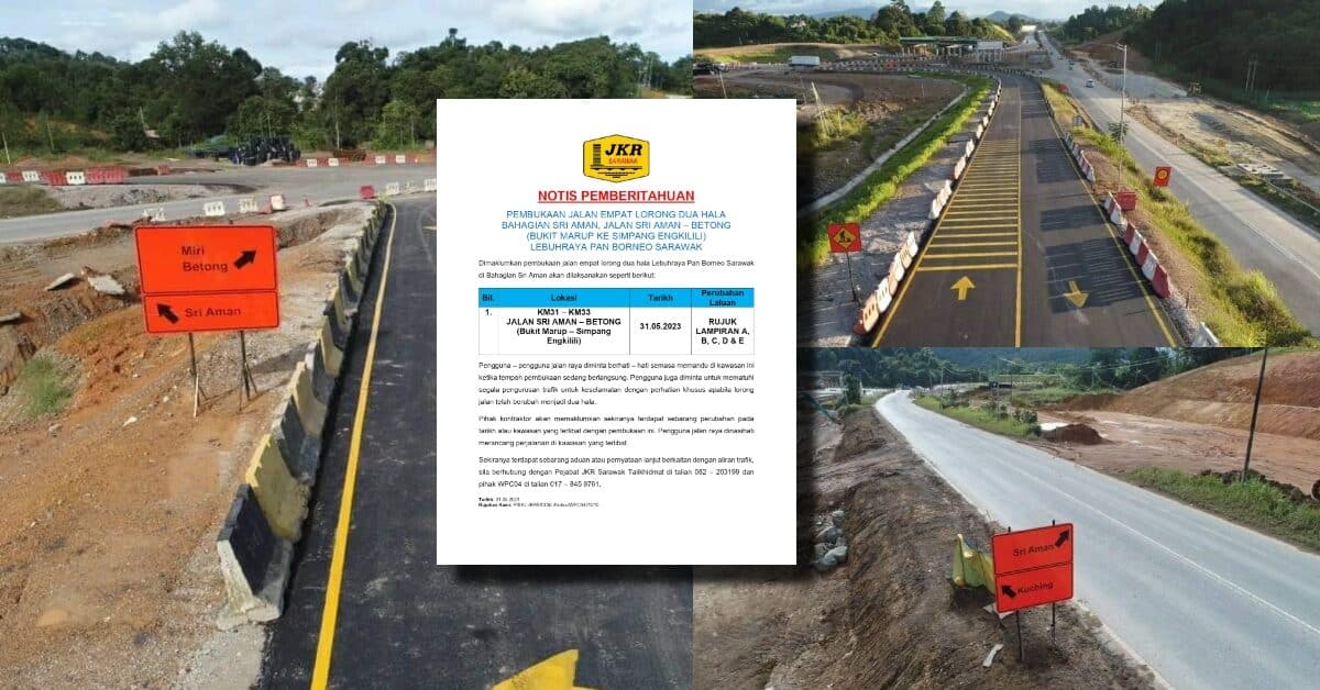 Lebuh Raya Dua Hala Berkembar Jalan Sri Aman-Betong Di Sarawak Telah Dibuka