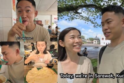 Makan Sampai Licin, Pasangan Youtuber Jepun Jatuh Cinta Dengan Makanan Sarawak