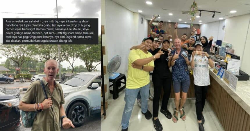 Mat Salleh Tertinggal 'Handphone' Dalam Grab Di Kuching, Kuasa Viral Berjaya Bantu Menemuinya