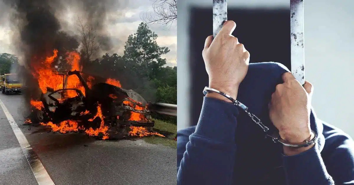Padah Enggan Bayar Hutang, Lelaki Bakar Kereta Rakan Di Kuching