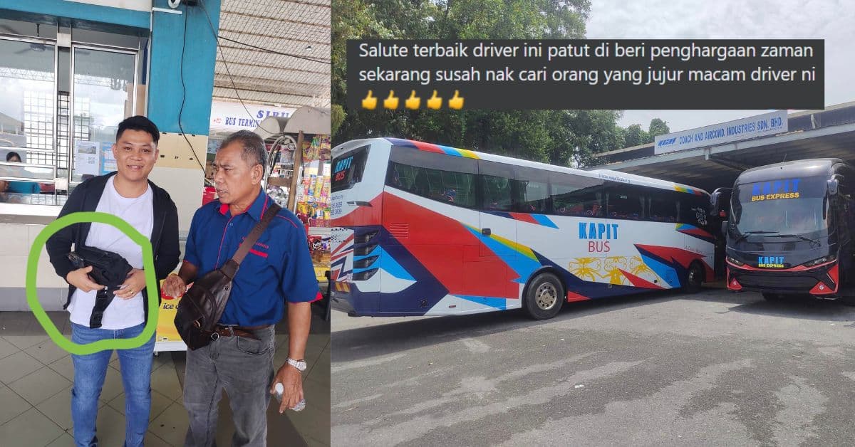Pemandu Bas Di Sibu Pulangkan Beg Ditinggalkan Penumpang, Netizen Puji Kejujurannya