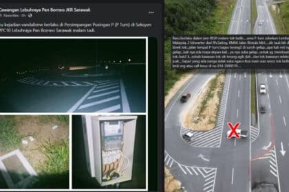 Pusingan P Gelap Di Jalan Bintulu Miri, Tular Perilaku Vandalisme Di Jalan Pan Borneo