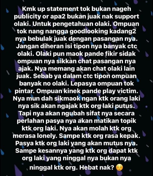 'Perempuan Lebih Memilih Rupa', Perkongsian Wanita Ini Jadi Bualan Netizen Sarawak