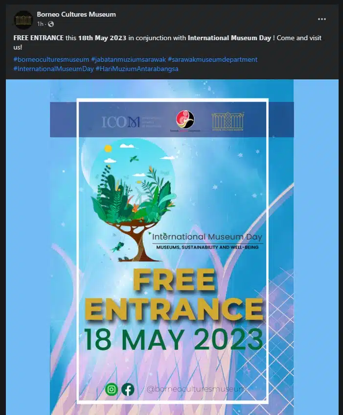 Masuk Percuma ke Borneo Cultures Museum Pada 18 Mei Ini !
