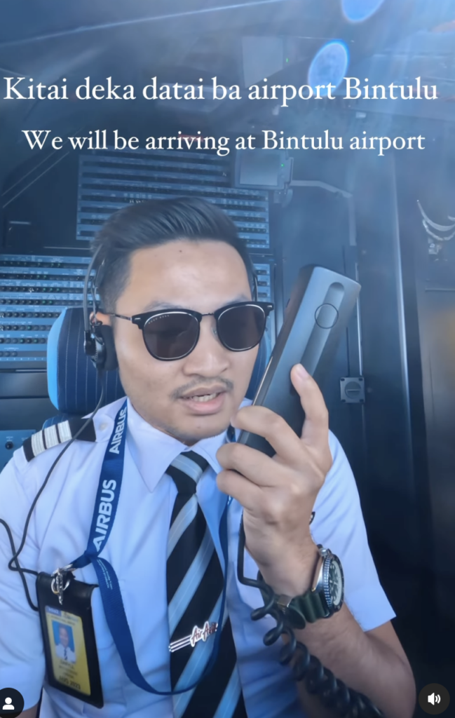 Juruterbang AirAsia Menarik Perhatian Netizen, Buat Pengumuman Penerbangan Dalam Bahasa Iban