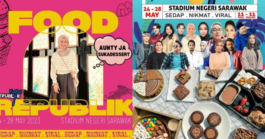 Suka Dessert Antara 'Vendor' Yang Memeriahkan Food Republik Di Stadium Kuching Hari Ini