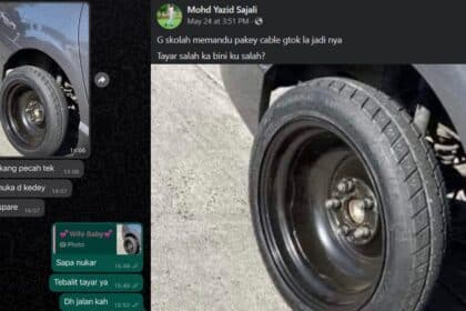 'Tayar Salah Ke Bini Aku Yang Salah?', Kongsian Lelaki Dari Kuching Ini Bikin Netizen Dekah