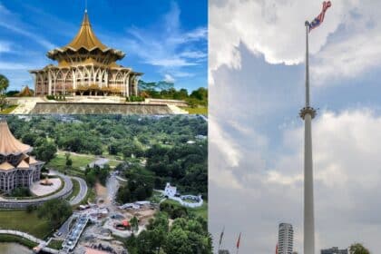 Tertinggi Di Malaysia, Projek Tiang Bendera Sarawak Bernilai RM30 Juta Bakal Siap Pada Hujung Tahun Ini