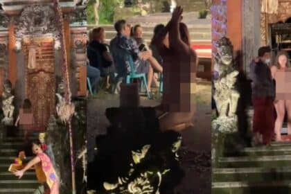 Tular Seorang Wanita Jerman Berbogel Di Kuil Bali, Dilihat Ganggu Persembahan Tradisional