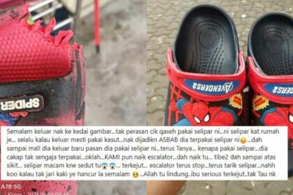 Wanita Kongsi Kisah Trauma Kaki Anak Hampir Tersepit Eskalator Gara-Gara Guna Selipar Getah