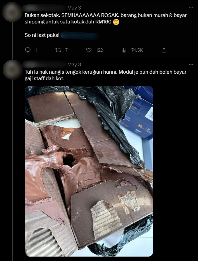 Bila Hantar Ke Sarawak Terus Hancur Teruk, Individu Ini Luah Kesal Terhadap Servis Kurier Yang Cuai