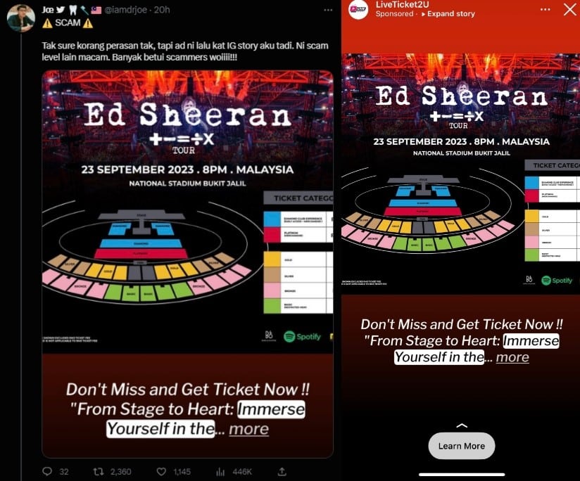 Awas Scammer Kini Target Jual Tiket Konsert, Individu Ini Minta Orang Ramai Berwaspada