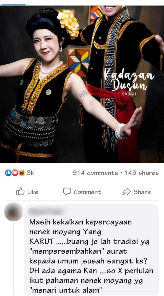 Dianggap 'Tradisi Karut', Komen Individu Terhadap Pakaian Borneo Ini Buat Netizeng Bengang
