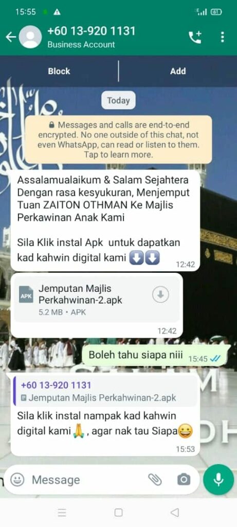 Kalau Dapat Kad Jemputan Macam Ni Jangan Tekan, Wanita Ini Tunjuk Cara Scam Baru