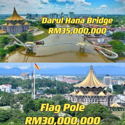 Siap Banding Tarikan Ikonik Lain Di Kuching, Tiang Bendera 30 Juta Jadi Pertikaian Netizen