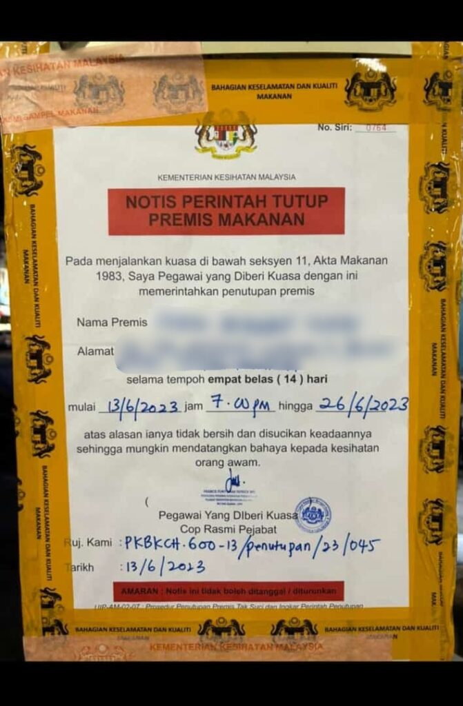 Gara-Gara Terlalu Kotor, Kedai Nasi Briyani Terkenal Di Kuching Diarah Tutup