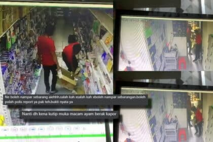 Bengang Ditegur Tendang Kotak, Pelanggan Ini Tampar Pekerja Di Siburan Sempat Dirakam CCTV