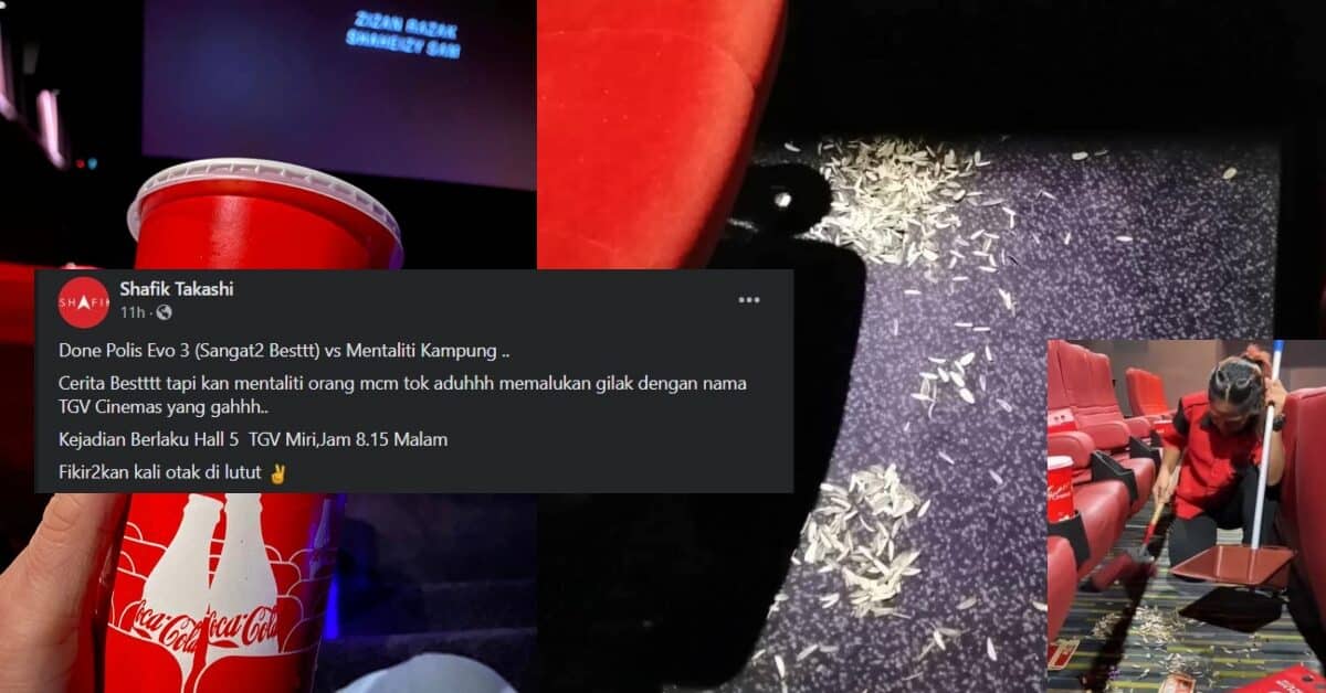 'Cerita Best Tapi Mentaliti Kampung', Individu Luah Kesal Lihat Kulit Kuaci Bersepah Dalam Pawagam Di Miri