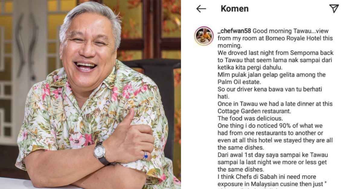 Chef Wan Komen Masakan Di Tawau 'Sepesen', Gula Dan MSG Berlebihan Cetus Pelbagai Reaksi Netizen