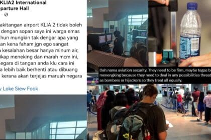 Dakwa Ditengking Kakitangan KLIA2 Gara-Gara Minum Air, Kongsian Individu Ini Raih Perhatian Netizen