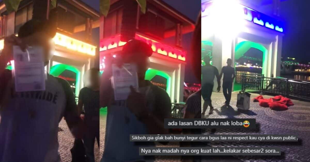 Gara-Gara Berebut Kawasan Di Waterfront Kuching, Tular Video Perang Mulut Minta Tunjuk Permit