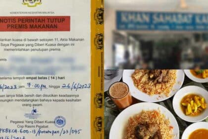 Gara-Gara Terlalu Kotor, Kedai Nasi Briyani Terkenal Di Kuching Diarah Tutup