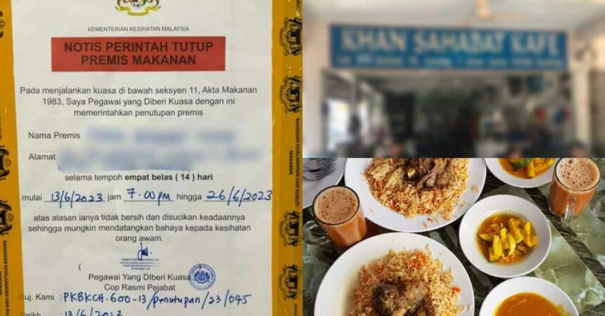 Gara-Gara Terlalu Kotor, Kedai Nasi Briyani Terkenal Di Kuching Diarah Tutup