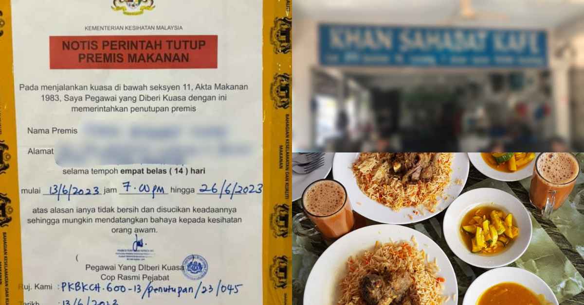 Gara-Gara Terlalu Kotor, Kedai Nasi Briyani Terkenal Di Kuching Diarah Tutup