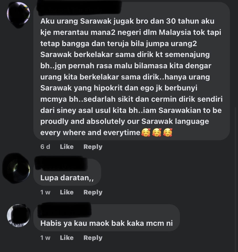 ‘Jangan Cakap Sarawak Guna Kamek Kitak Di Kuala Lumpur’, Netizen Kecam Individu Malu Cakap Sarawak