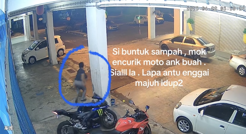 Dengar Salakan Anjing Terus Lari, Lelaki Hampir Curi Motosikal Di Kuching