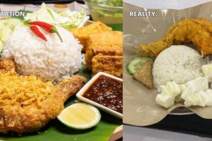 Indah Khabar Dari Rupa, Tampilan Nasi Ayam Penyet Dari Samarahan Ini Buat Pelanggan Rasa Tertipu