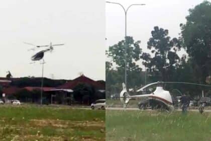 Mahu Elak Jalan Sesak, Bapa Selamba Hantar Anak Guna Helikopter Jadi Perhatian Polis