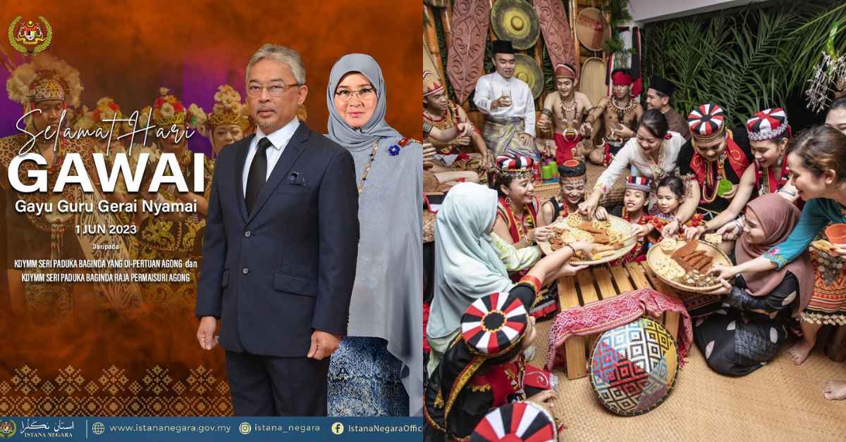 Netizen Terharu Agong Sudi Zahir Ucapan Selamat Hari Gawai Buat Warga Sarawak