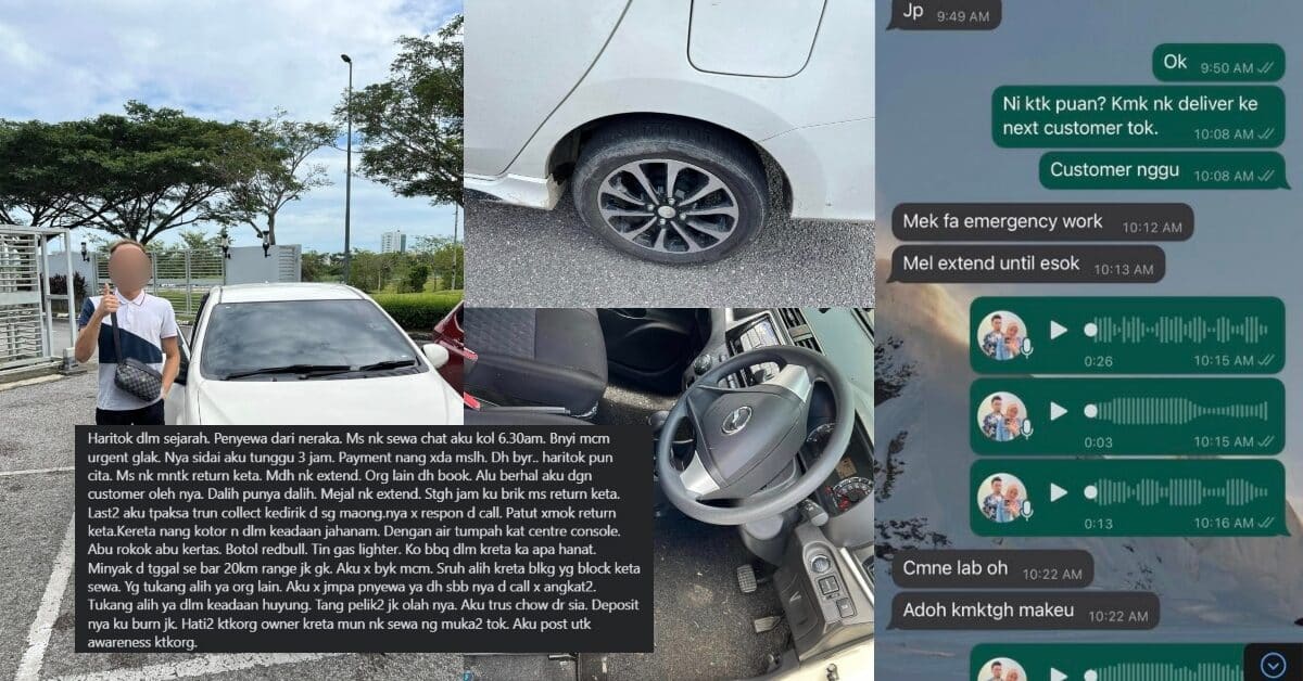 'Penyewa Dari Neraka', Owner Luah Kesal Terima Kereta Seperti 'Tongkang Pecah' Di Kuching