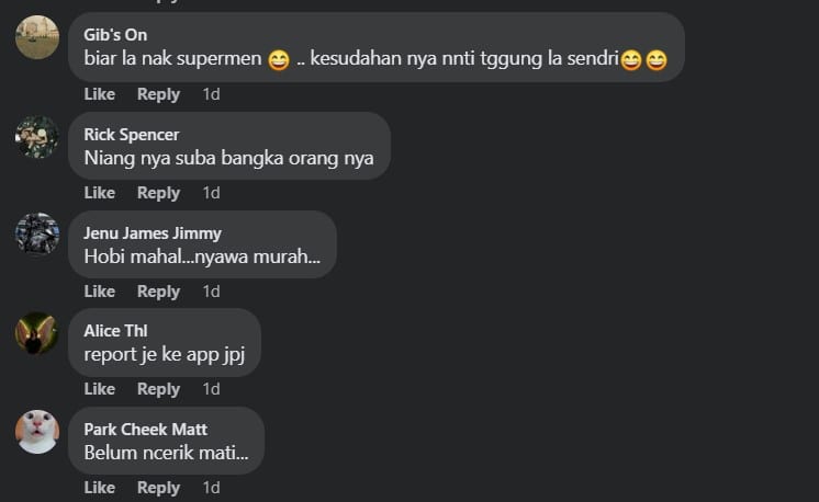 'Nang Sik Jerak', Kini Muncul Pula Individu Buat Aksi Superman Di Jalan Bau- Batu Kawa