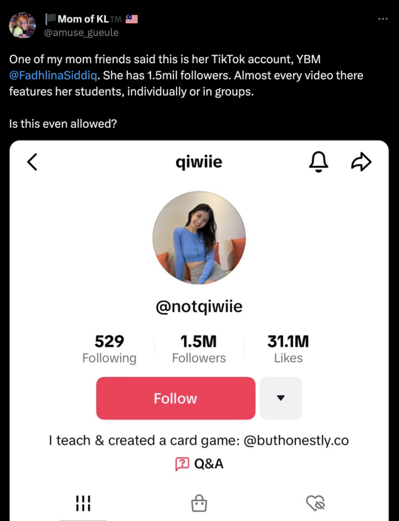 Buat Konten Selongkar Beg Sekolah, Cikgu Popular Di Tiktok Dikecam Tak Jaga Privasi Anak Murid