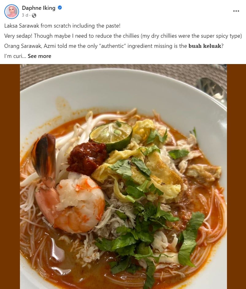 Siap Buat Pes Sekali, Resipi Terperinci Laksa Sarawak Oleh Daphne Iking Ini Buat Ramai Kagum