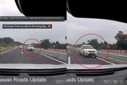 'Selamba Badak' Lawan Arus Di Lorong Laju Di Saratok, Hailak Plat 'W' Ini Undang Kecaman Netizen