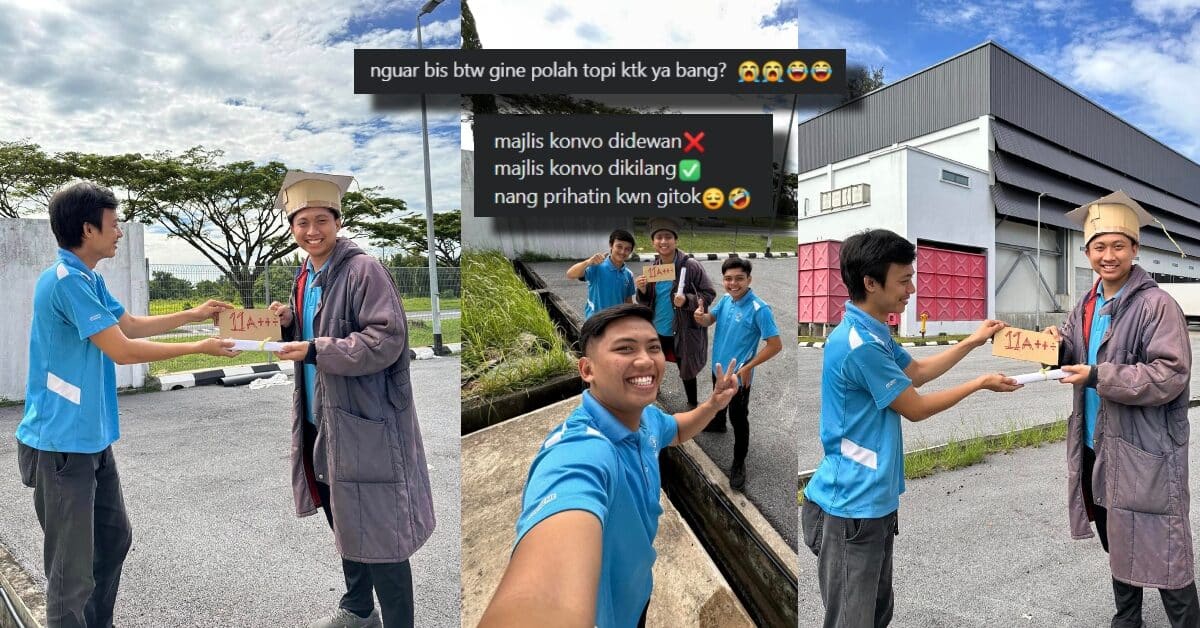 Siap Buat Topi Dari Kotak, Lelaki Ini Buat Majlis Konvo Di Kilang Buat Netizen Tak Kering Gusi