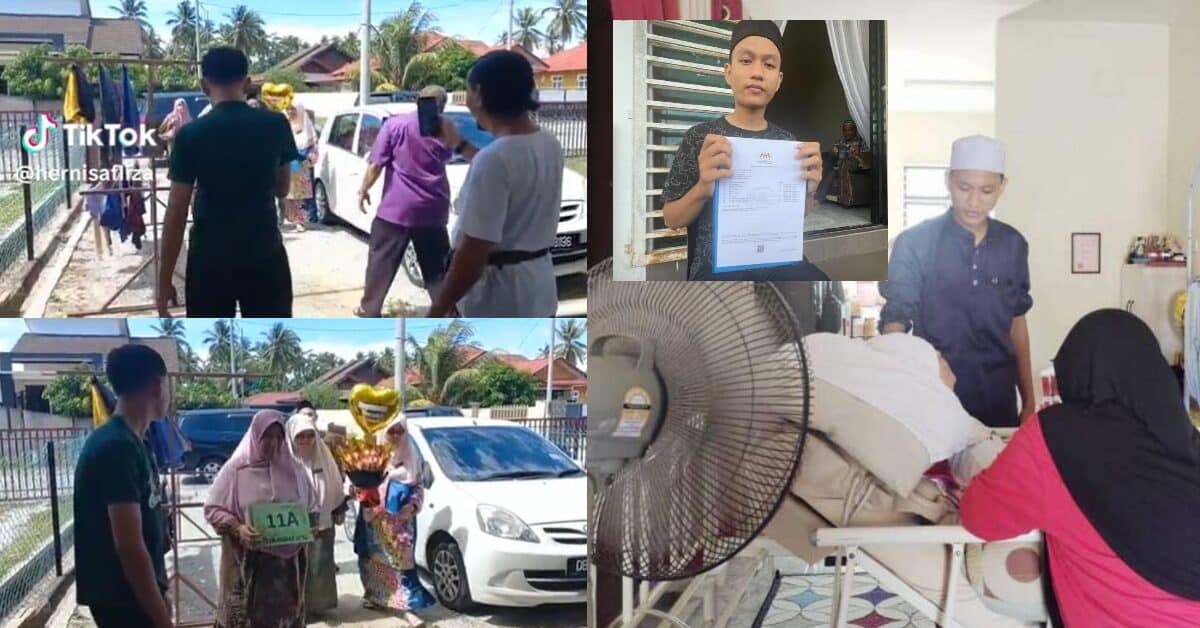 Tak Dapat Hadir Ambil Result SPM Sebab Jaga Ibu Sakit, Sebak Lihat Cikgu Datang Bawa 'Hadiah'