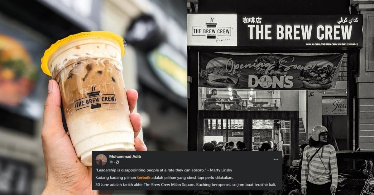 Terkenal Dengan Minuman Borneo Latte, Brew Crew Cawangan Milan Square Bakal Ditutup