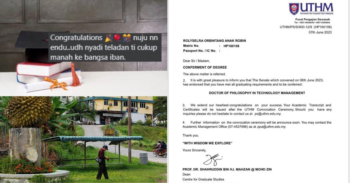 Terpaksa Cari Cara Untuk 'Survive', Netizen Puji Wanita Iban Asal Kampung Ini Terima Ijazah Doktor Falsafah