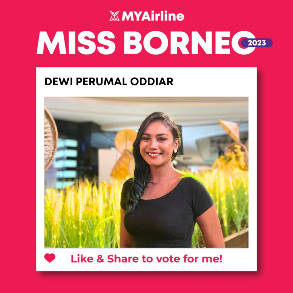 Dewi Perumal Oddiar, Sumandak Sabah Pertama Dinobat Miss Borneo MYAirline 2023