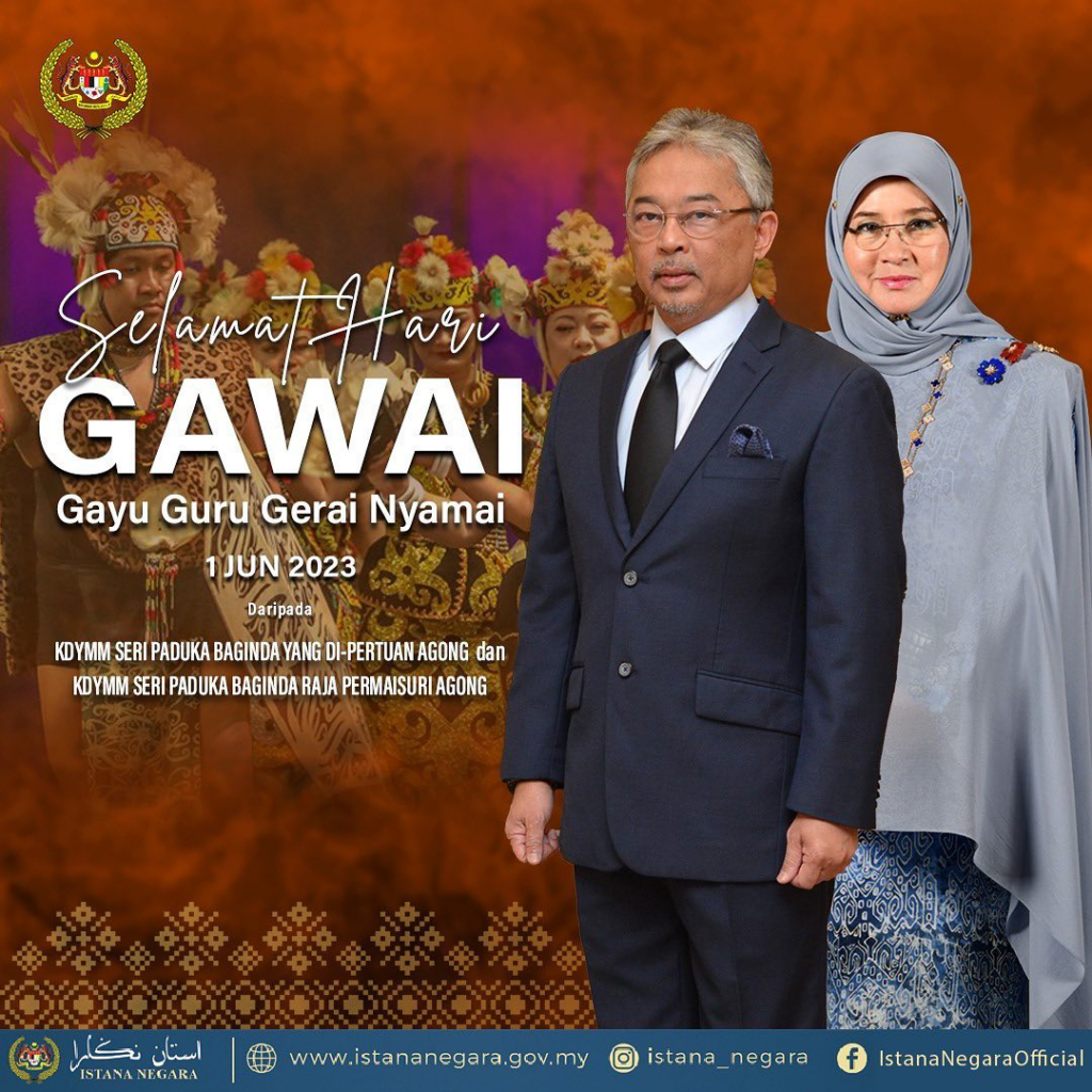 Netizen Terharu Agong Sudi Zahir Ucapan Selamat Hari Gawai Buat Warga Sarawak