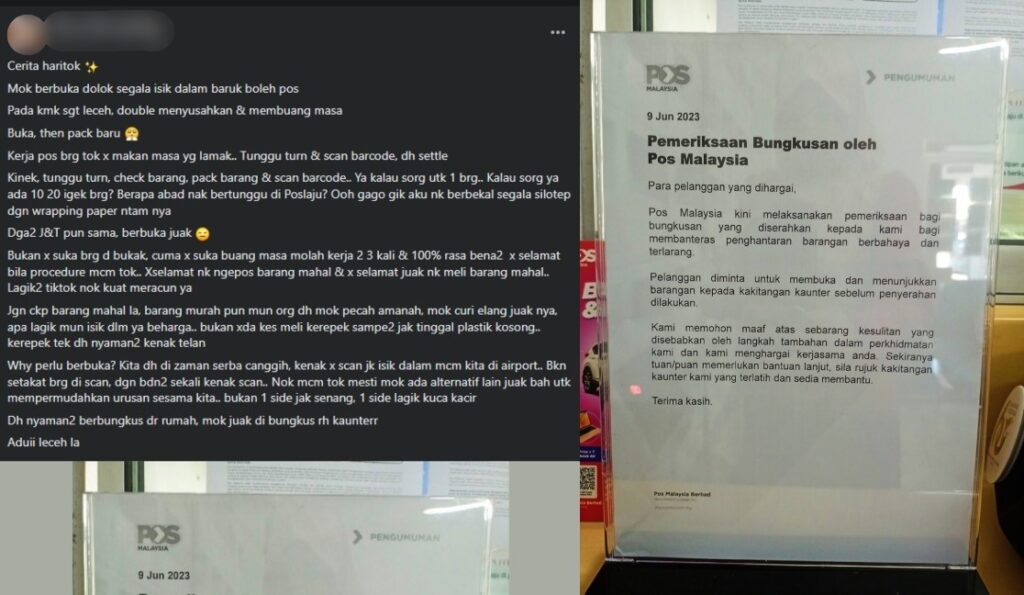 Syarikat Kurier Kini Buat Pemeriksaan Barang Baru Boleh Pos, Individu Ini Luah Rasa Leceh Buat Demikian