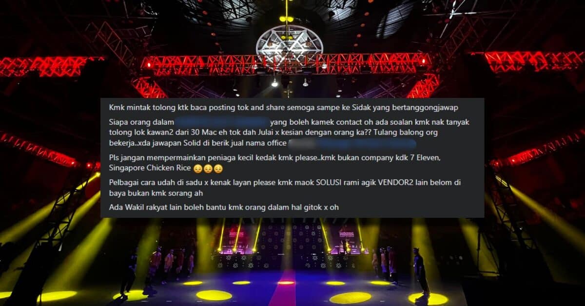 5 Bulan Kena Sidai, Individu Ini Luah Tiada 'Payment' Dari Acara Terbesar Sarawak
